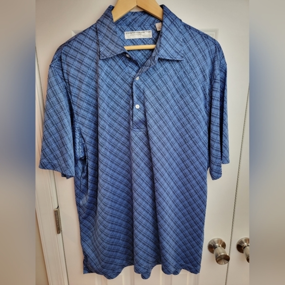 Carnoustie Performance Golf Polo Men's Large Navy & Light Blue - Picture 3 of 7